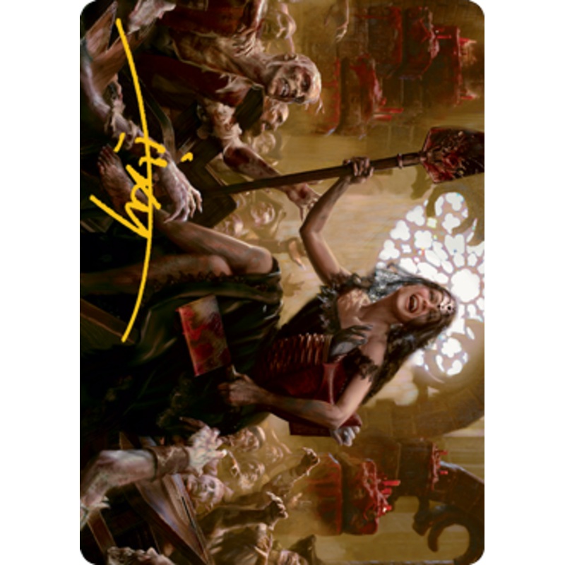 Gisa, Glorious Resurrector Art Card (Gold-Stamped Signature) [Innistrad: Midnight Hunt Art Series]