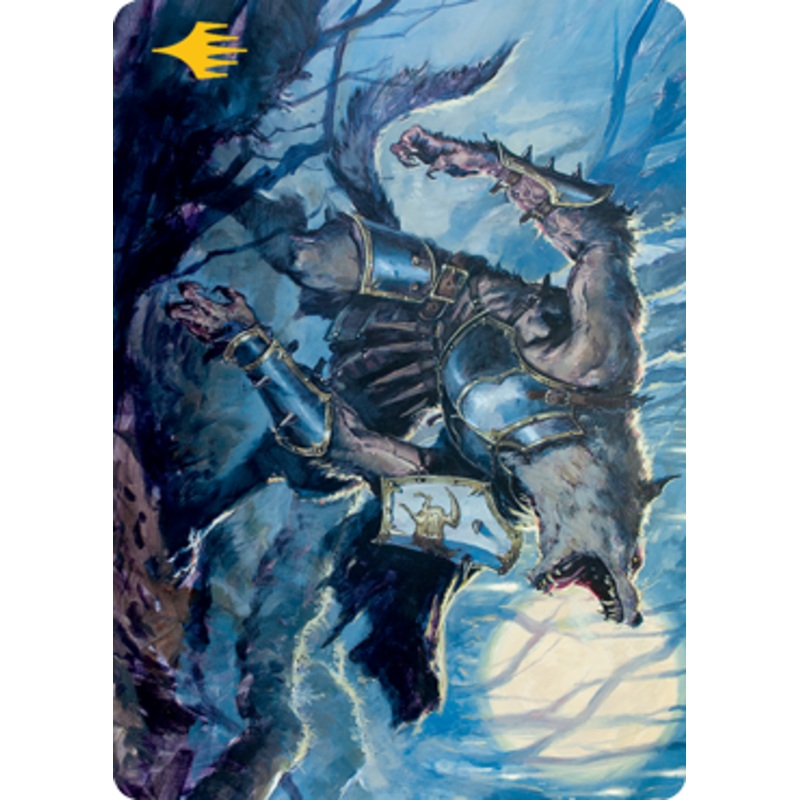 Moonrage Brute Art Card (Gold-Stamped Signature) [Innistrad: Midnight Hunt Art Series]