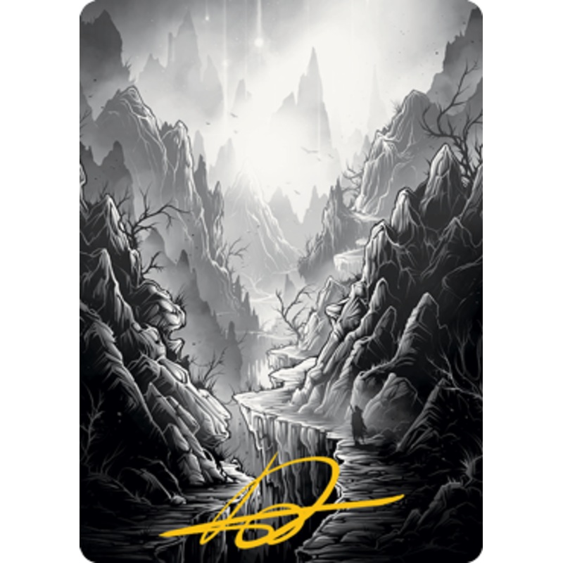 Mountain Art Card (Gold-Stamped Signature) [Innistrad: Midnight Hunt Art Series]