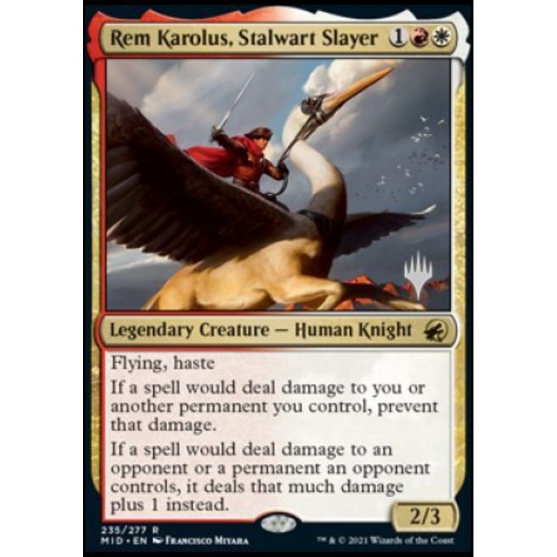 Rem Karolus, Stalwart Slayer (Promo Pack) [Innistrad: Midnight Hunt Promos]