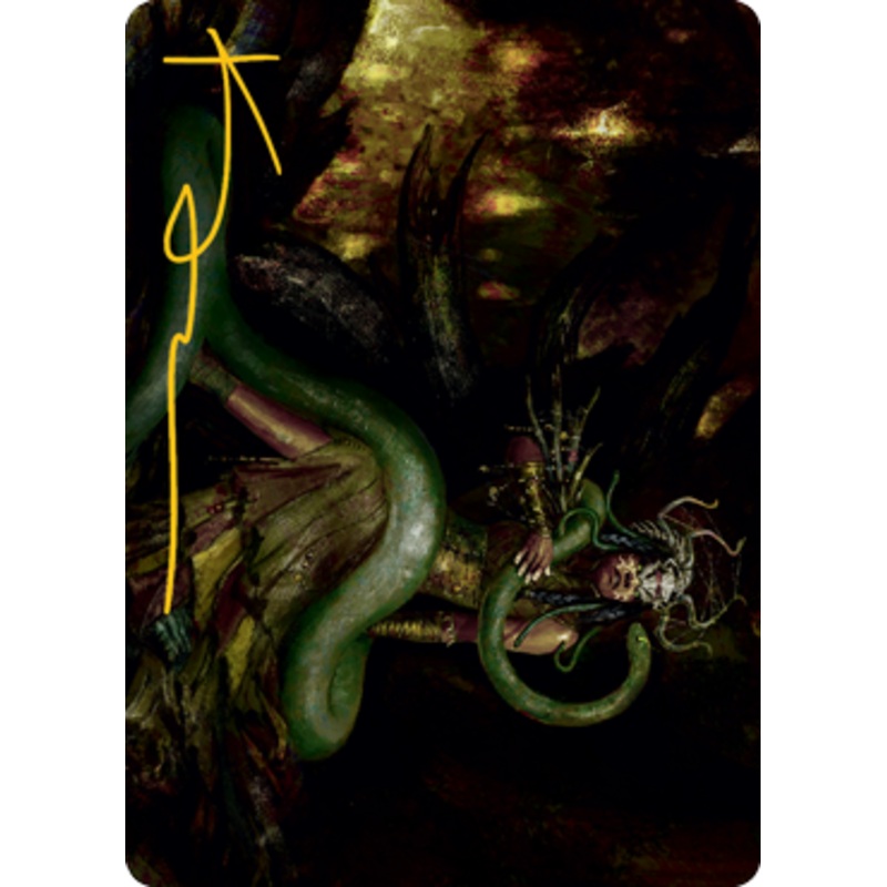 Saryth, the Viper's Fang Art Card (Gold-Stamped Signature) [Innistrad: Midnight Hunt Art Series]
