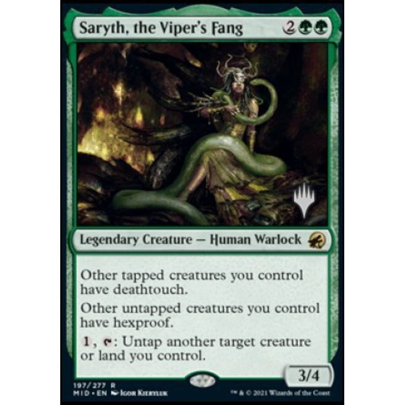 Saryth, the Viper's Fang (Promo Pack) [Innistrad: Midnight Hunt Promos]
