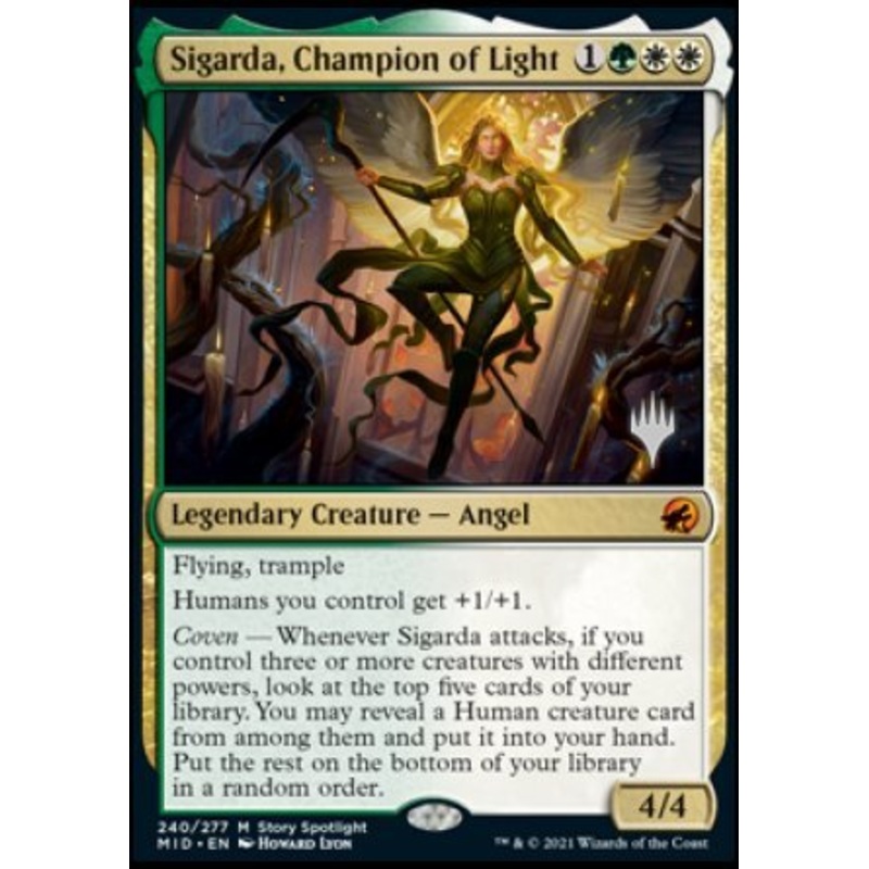 Sigarda, Champion of Light (Promo Pack) [Innistrad: Midnight Hunt Promos]