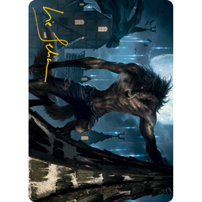 Stalking Predator Art Card (Gold-Stamped Signature) [Innistrad: Midnight Hunt Art Series]