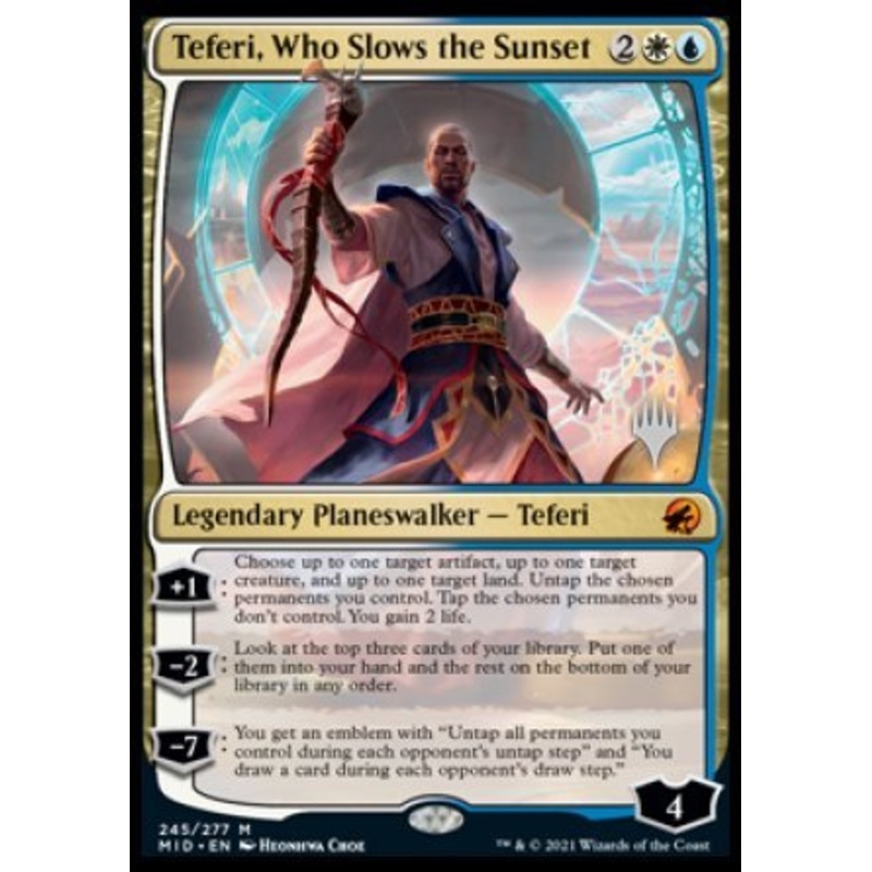 Teferi, Who Slows the Sunset (Promo Pack) [Innistrad: Midnight Hunt Promos]