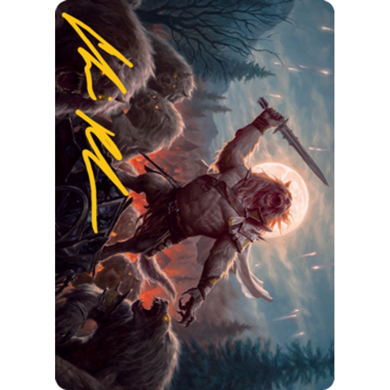 Tovolar, the Midnight Scourge 1 Art Card (Gold-Stamped Signature) [Innistrad: Midnight Hunt Art Series]