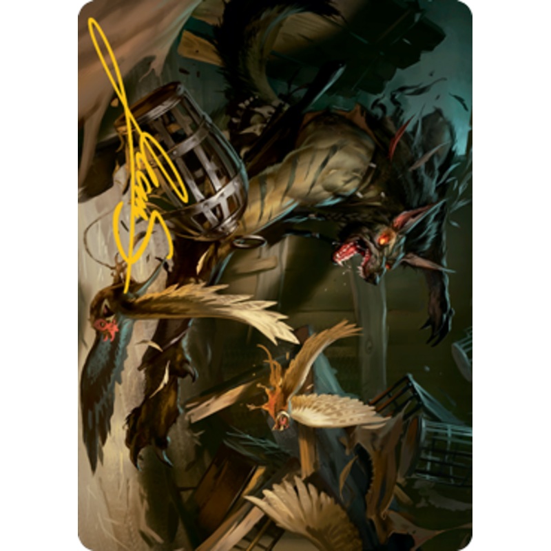 Wing Shredder Art Card (Gold-Stamped Signature) [Innistrad: Midnight Hunt Art Series]