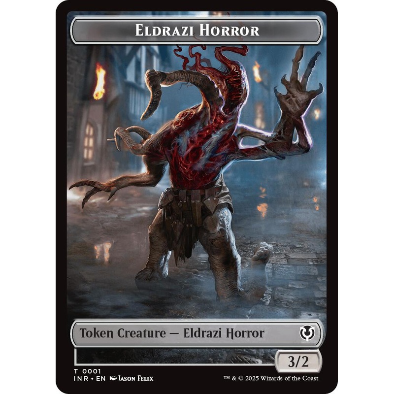 Eldrazi Horror // Human Soldier (0003) Double-Sided Token [Innistrad Remastered Tokens]
