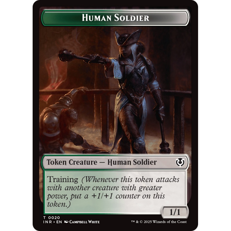 Human Soldier (0020) // Emblem - Tamiyo, Field Researcher Double-Sided Token [Innistrad Remastered Tokens]