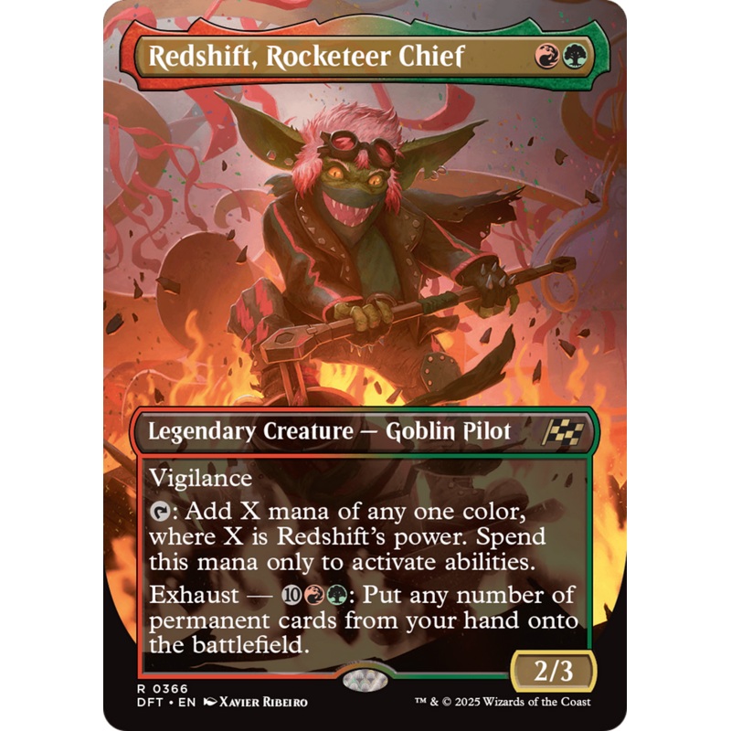 Redshift, Rocketeer Chief (Borderless) [Aetherdrift]