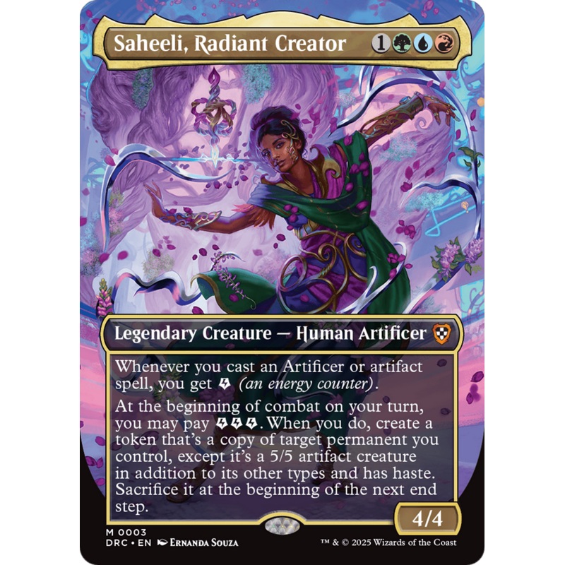 Saheeli, Radiant Creator (Borderless) [Aetherdrift Commander]