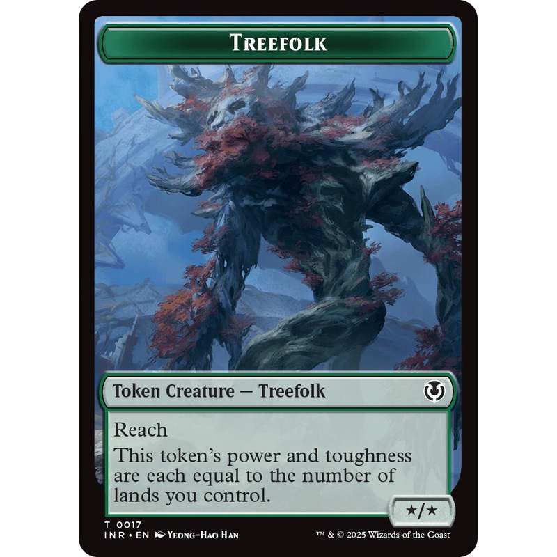 Treefolk // Emblem - Wrenn and Seven Double-Sided Token [Innistrad Remastered Tokens]