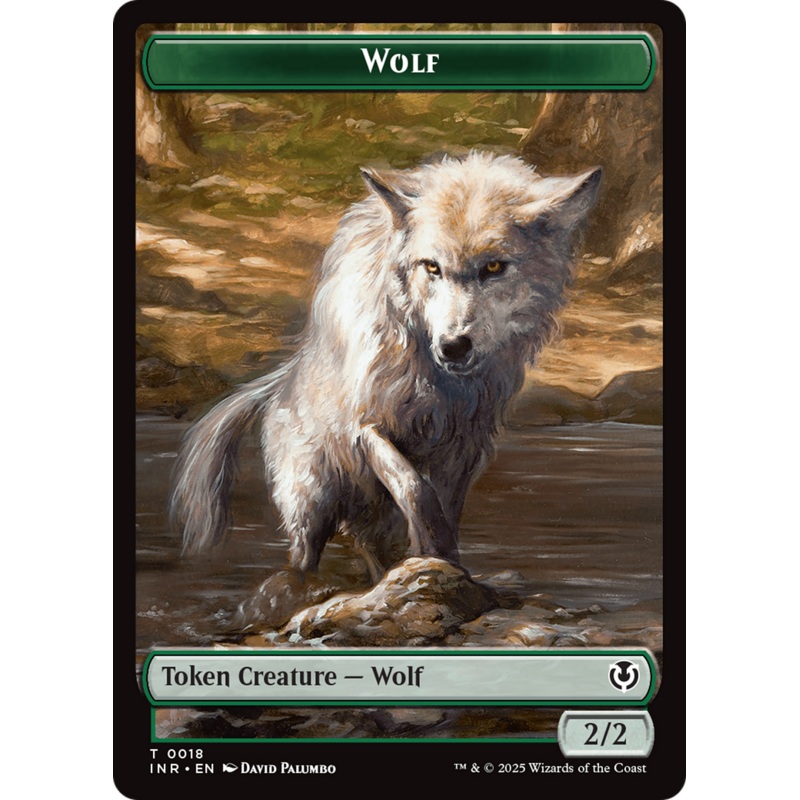 Wolf (0018) // Emblem - Arlinn, Embraces by the Moon Double-Sided Token [Innistrad Remastered Tokens]
