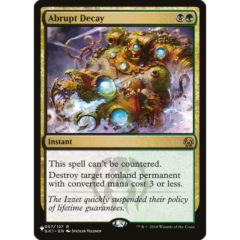 Abrupt Decay [The List]