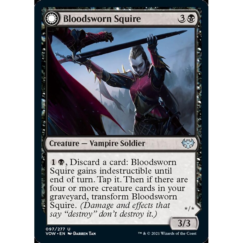 Bloodsworn Squire // Bloodsworn Knight [Innistrad: Crimson Vow]