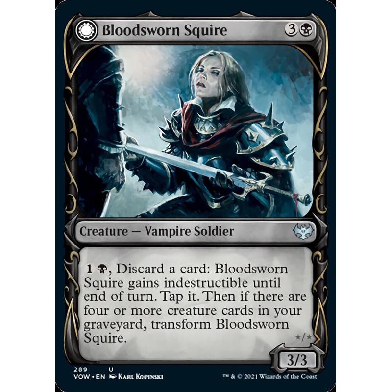 Bloodsworn Squire // Bloodsworn Knight (Showcase Fang Frame) [Innistrad: Crimson Vow]