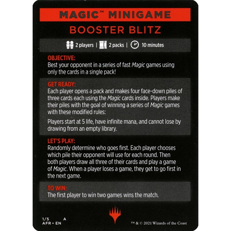 Booster Blitz (Magic Minigame) [Dungeons & Dragons: Adventures in the Forgotten Realms Minigame]