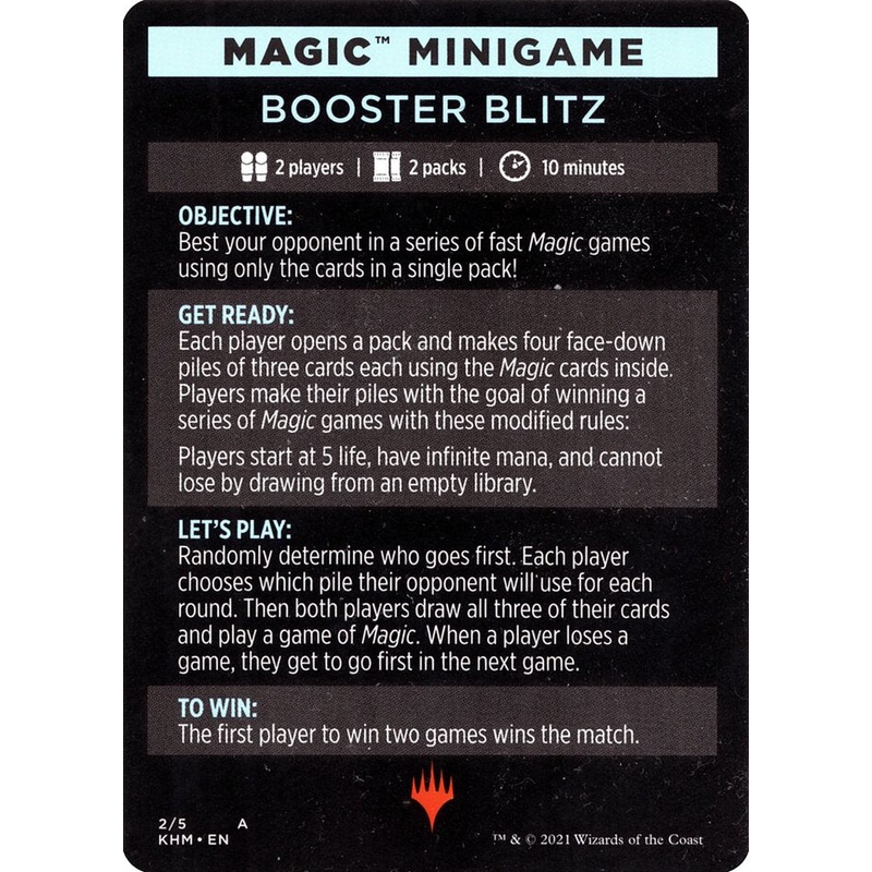 Booster Blitz (Magic Minigame) [Kaldheim Minigame]