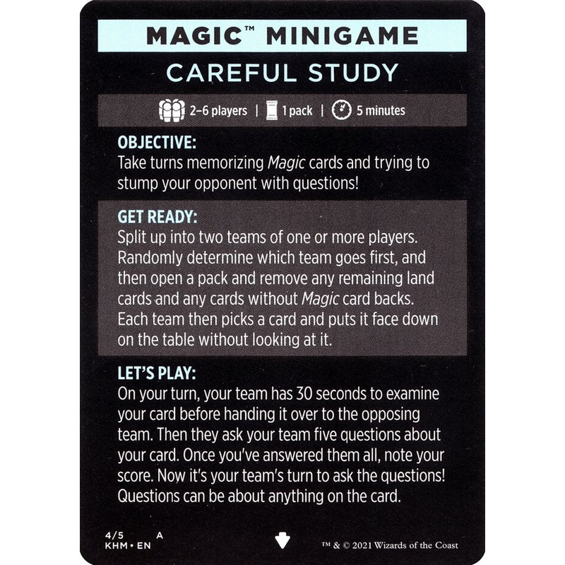 Careful Study (Magic Minigame) [Kaldheim Minigame]