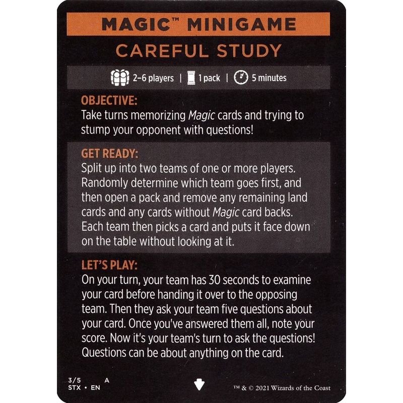 Careful Study (Magic Minigame) [Strixhaven: School of Mages Minigame]