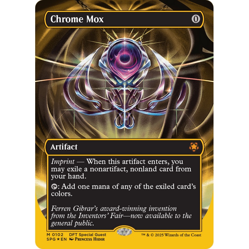 Chrome Mox (Borderless) (First-Place Foil) [Aetherdrift Special Guests]