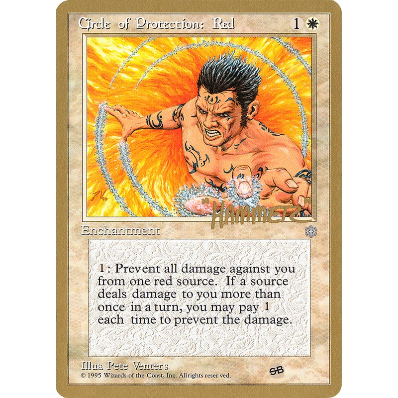 Circle of Protection: Red (Shawn "Hammer" Regnier) (SB) [Pro Tour Collector Set]