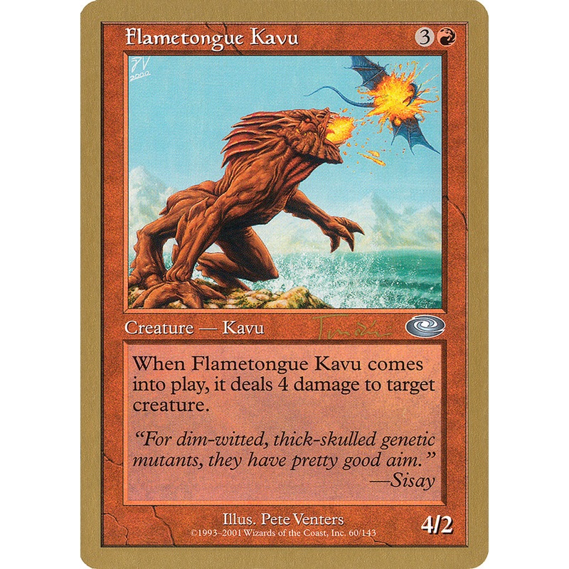 Flametongue Kavu (Jan Tomcani) [World Championship Decks 2001]