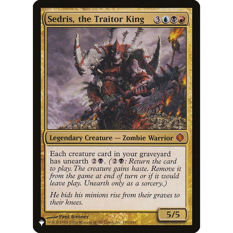 Sedris, the Traitor King [The List]