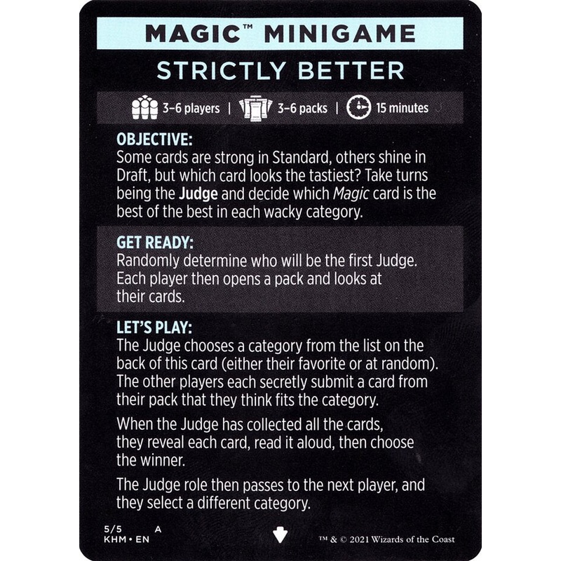 Strictly Better (Magic Minigame) [Kaldheim Minigame]