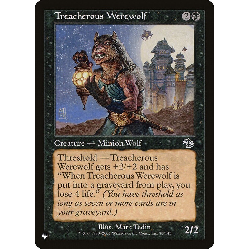 Treacherous Werewolf [The List]