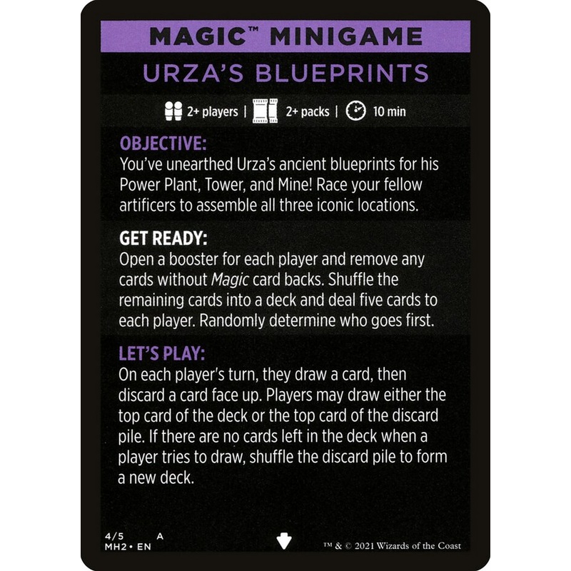 Urza's Blueprints (Magic Minigame) [Modern Horizons 2 Minigame]