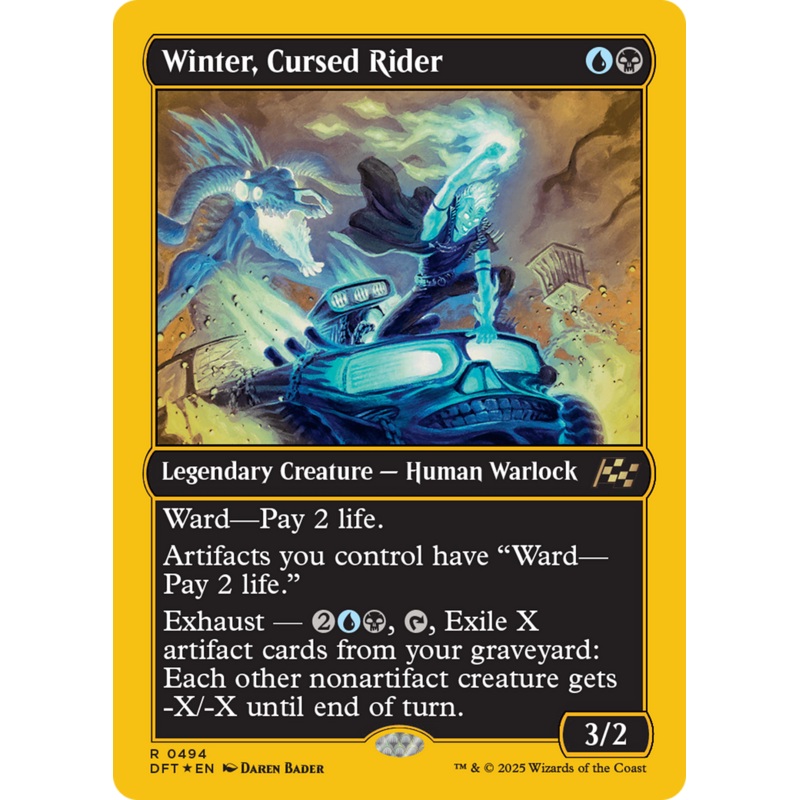 Winter, Cursed Rider (First-Place Foil) [Aetherdrift]