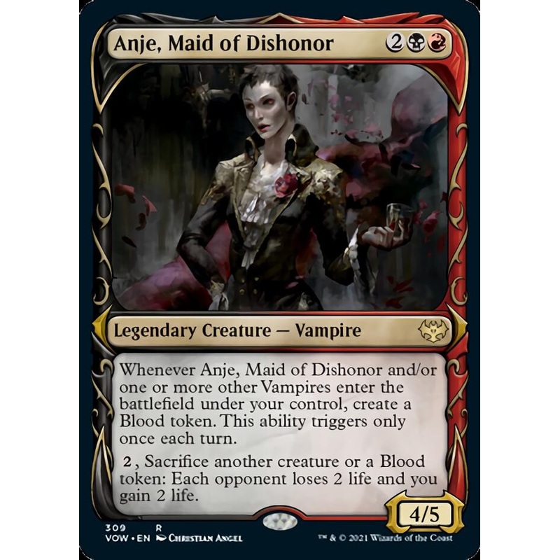 Anje, Maid of Dishonor (Showcase Fang Frame) [Innistrad: Crimson Vow]