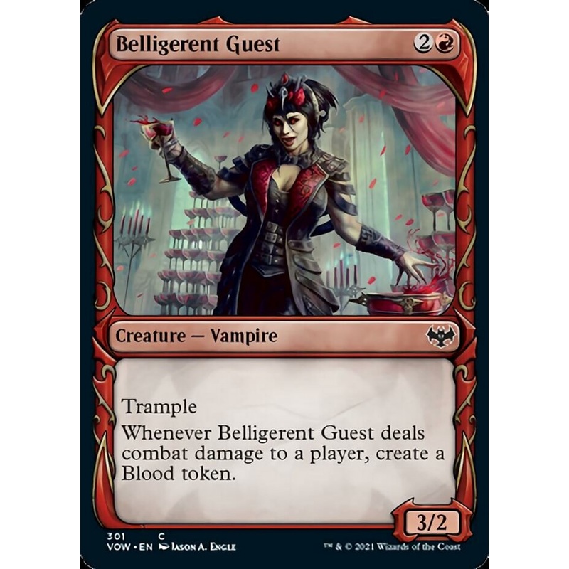 Belligerent Guest (Showcase Fang Frame) [Innistrad: Crimson Vow]