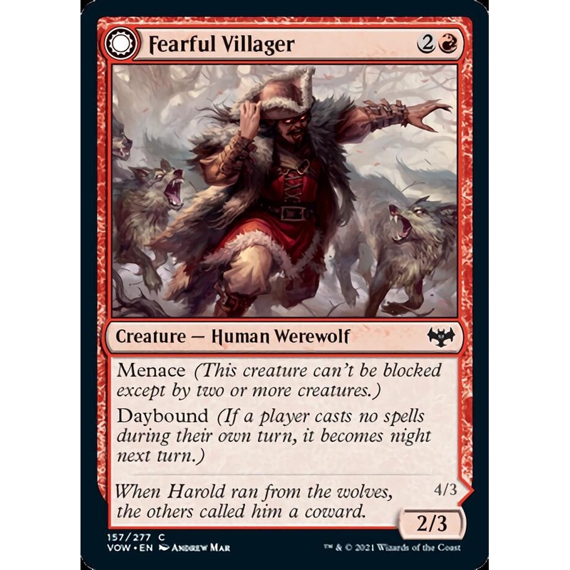 Fearful Villager // Fearsome Werewolf [Innistrad: Crimson Vow]