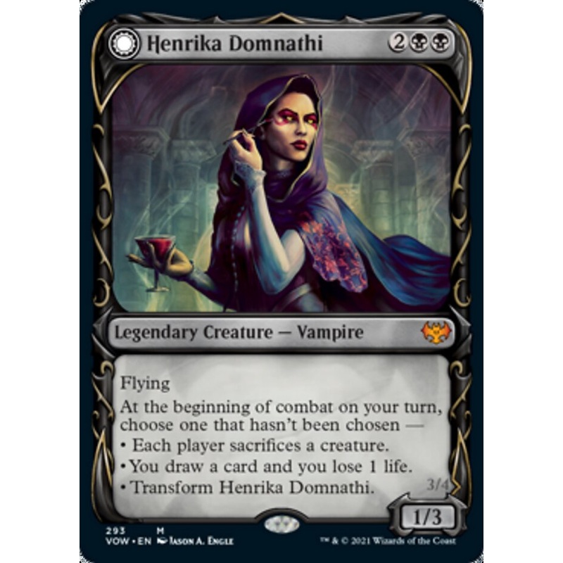 Henrika Domnathi // Henrika, Infernal Seer (Showcase Fang Frame) [Innistrad: Crimson Vow]