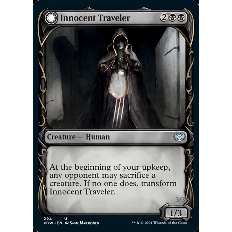 Innocent Traveler // Malicious Invader (Showcase Fang Frame) [Innistrad: Crimson Vow]