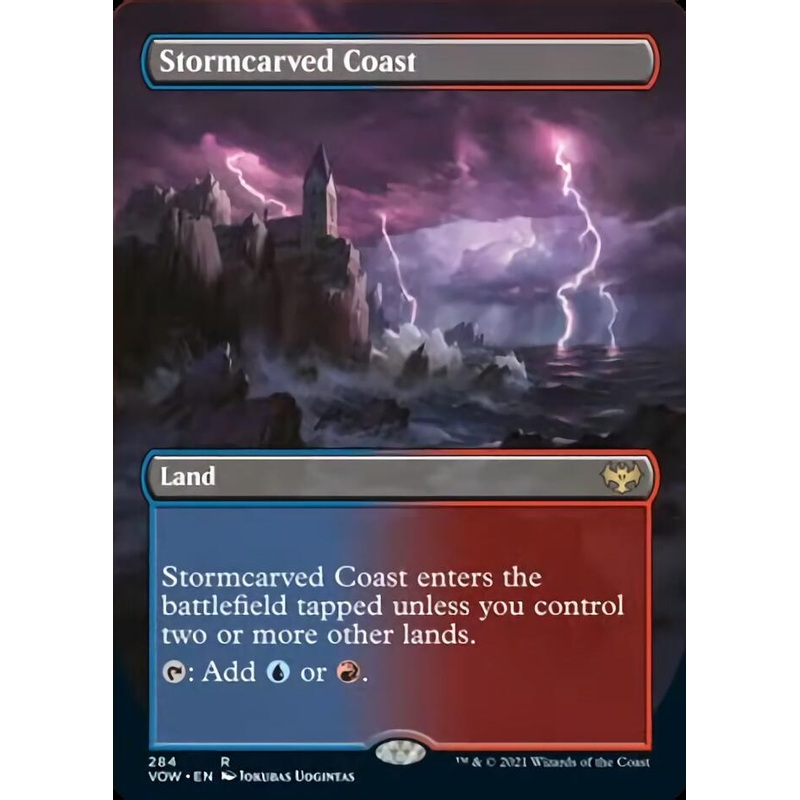 Stormcarved Coast (Borderless Alternate Art) [Innistrad: Crimson Vow]