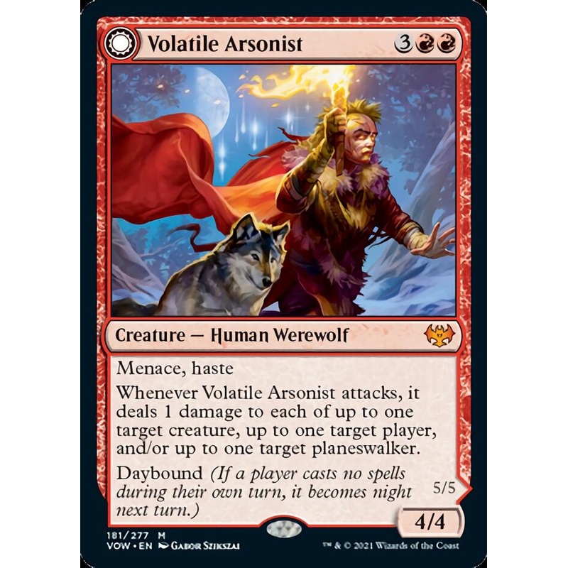 Volatile Arsonist // Dire-Strain Anarchist [Innistrad: Crimson Vow]