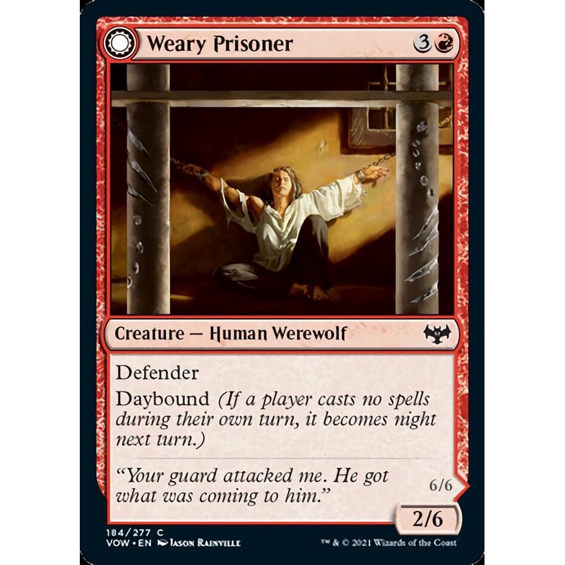 Weary Prisoner // Wrathful Jailbreaker [Innistrad: Crimson Vow]