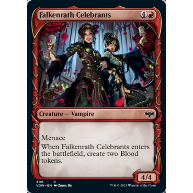 Falkenrath Celebrants (Showcase Fang Frame) [Innistrad: Crimson Vow]