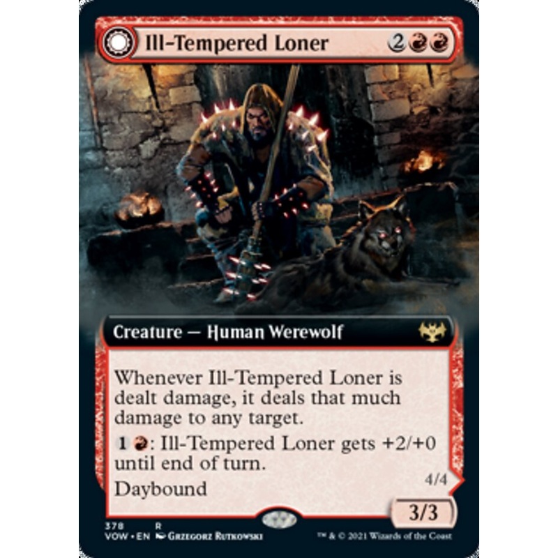 Ill-Tempered Loner // Howlpack Avenger (Extended Art) [Innistrad: Crimson Vow]