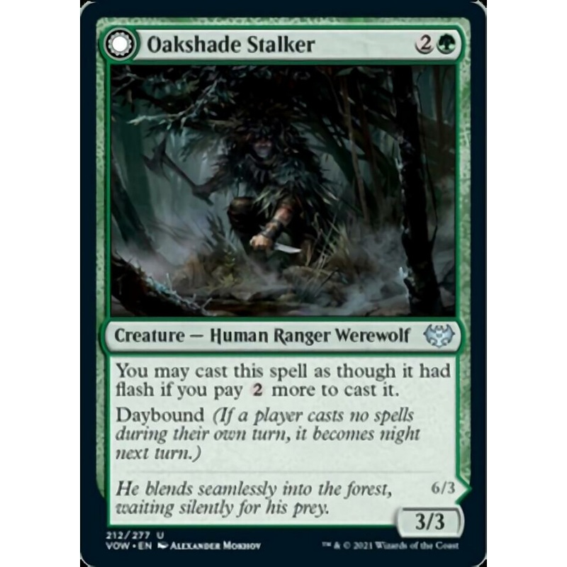 Oakshade Stalker // Moonlit Ambusher [Innistrad: Crimson Vow]