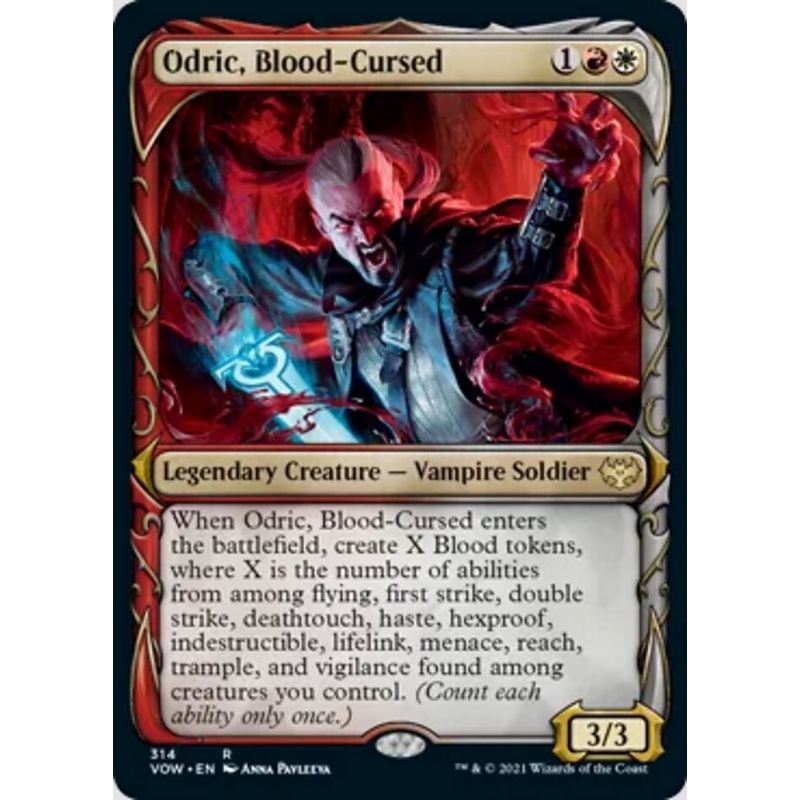 Odric, Blood-Cursed (Showcase Fang Frame) [Innistrad: Crimson Vow]