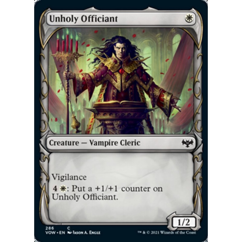 Unholy Officiant (Showcase Fang Frame) [Innistrad: Crimson Vow]
