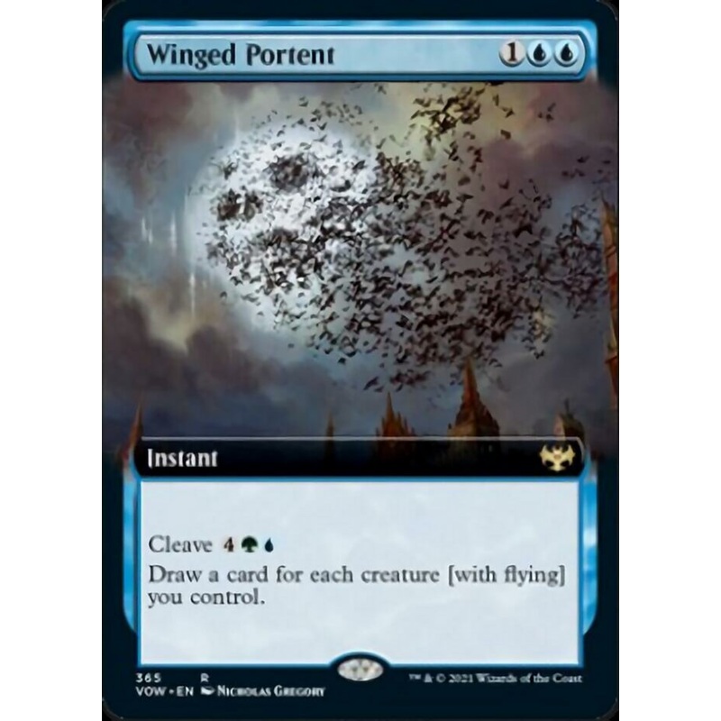 Winged Portent (Extended Art) [Innistrad: Crimson Vow]