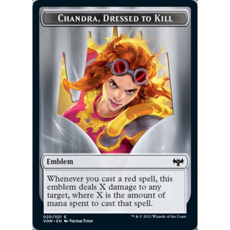 Chandra, Dressed to Kill Emblem [Innistrad: Crimson Vow Tokens]