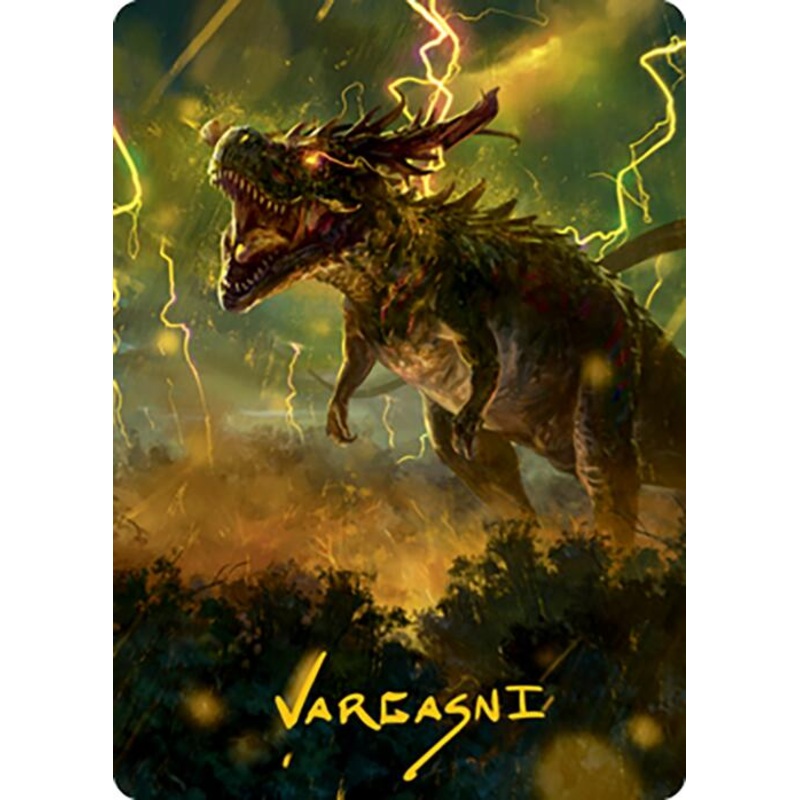 Thrasta, Tempest's Roar Art Card (42) (Gold-Stamped Signature) [Modern Horizons 2 Art Series]