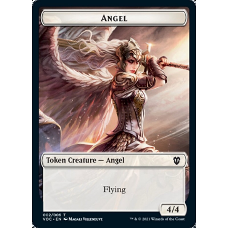 Angel // Clue Double-Sided Token [Innistrad: Crimson Vow Commander Tokens]