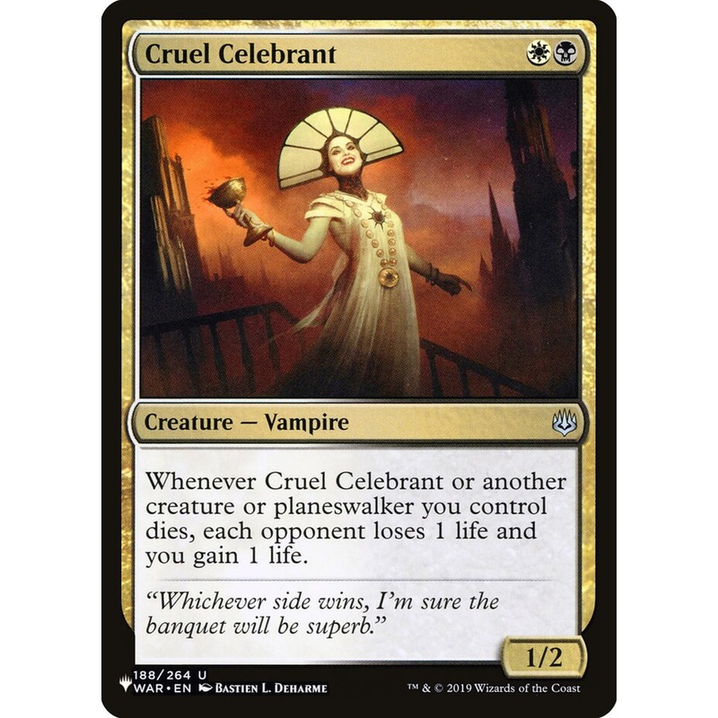 Cruel Celebrant [The List]